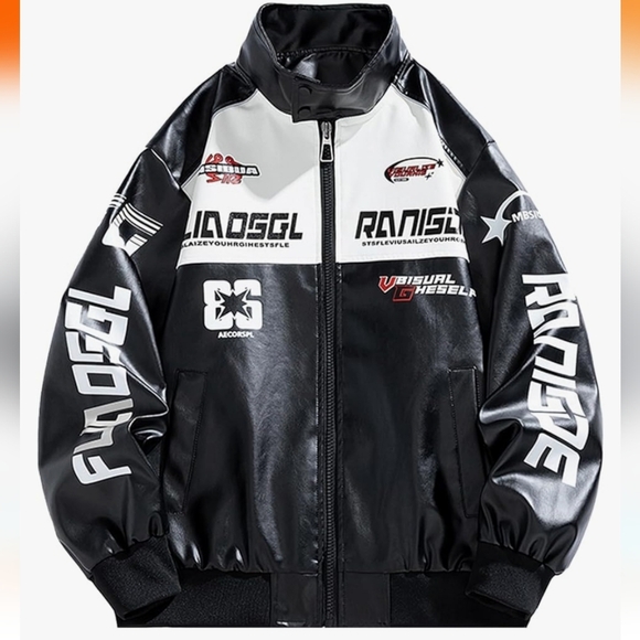 Jie Shan Nuo Yi Other - Men's  NWOT Jie Shan Nuo Yi Street Racing Suit Biker Jacket, PU Motorcycle